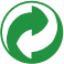 (Picture showing the two common recycling symbols: one a yin-yang of sorts, formed from two arrows; the other formed from three arrows in a triangular arrangement forming a continuous loop.)